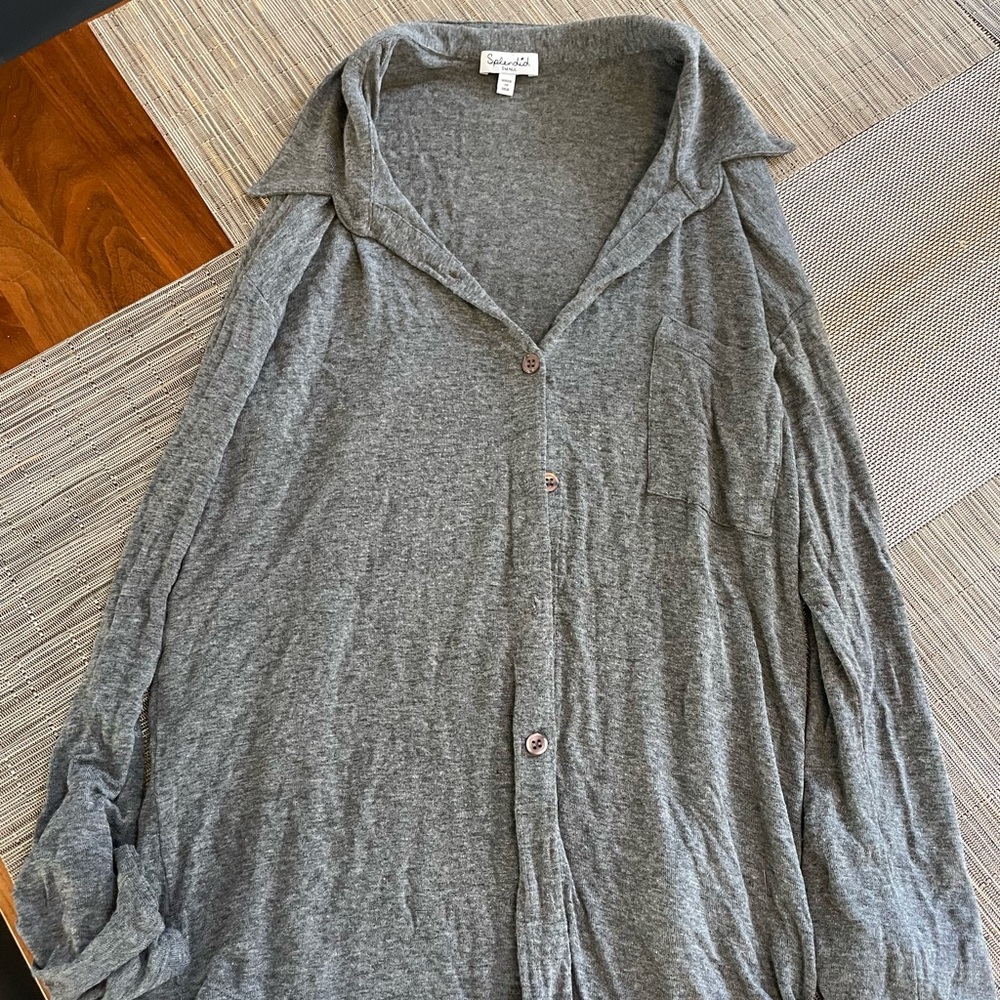 Gray splendid long sleeve shirt